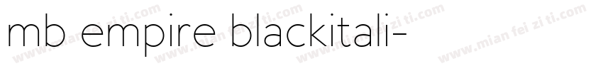 mb empire blackitali字体转换